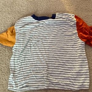 Strip shirt with color accents